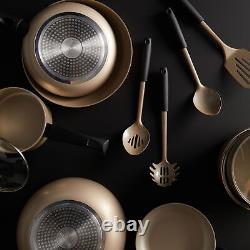 Salter Pots and Pan Set 7-Piece Non-Stick Pans Cookware Induction Olympus Gold