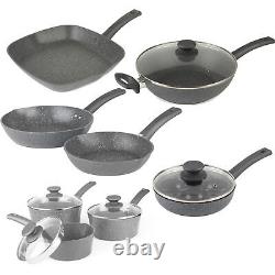 Salter Pots and Pans Set 8 Piece Non-Stick Cookware Induction Easy Pouring Lips