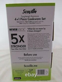 Scoville Never Stick 5 Piece Cookware Set Lifetime Guarantee Brand New In Box
