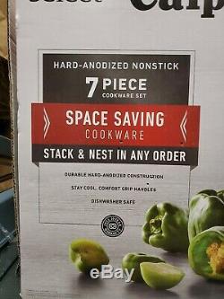 Select by Calphalon Space Saving Hard-Anodized Nonstick Cookware Set 7 Piece NIB