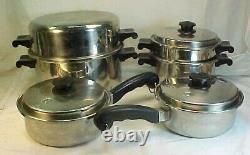 Set of SALADMASTER COOKWARE 18/8 Tri-Clad Stainless Steel 9 Pieces