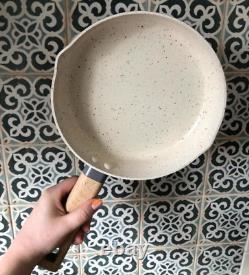 Simplicity Frying Pan And Pot Set 5 -Piece Grey Non Stick Kitchen Cookware New