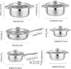 Stainless Steel Cookware Set 12-Piece