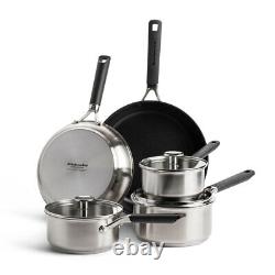 Stainless Steel Cookware Set, 8 Piece