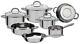 Stainless Steel Kitchen Cooking Pan Pots Cookware Set Non Toxic, 10 Pieces