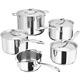 Stellar 7000 S7f4 5 Piece Stainless Steel Saucepan Set With Stockpot, Induction