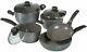 Stoneline Cookware Black Set 8 Pieces Aluminum Stewing Pan/ Fry Pan /cooking Pot