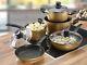 Stoneline Cookware Set Gold 8 Pieces Aluminum Stewing Pan /saucepan /cooking Pot