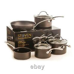 Stoven Hard Anodised 5 Piece Cookware Set
