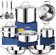 Superior Quality14-piece Nickel Free Stainless Steel Cookware Set Whole-clad 3-p