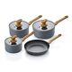Swan Nordic Grey 4 Piece Pan Set Scandinavian Design Cookware Swps35010gryn