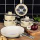 Swan Retro 5 Piece Pan Set In Cream Vintage Kitchen Cookware. 5 Year Guarantee