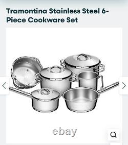 TRAMONTINA 6 Piece Stainless Steel Saucepan Cookware Set £300
