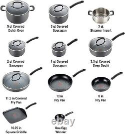 T-Fal Ultimate Hard Anodized Nonstick 17 Piece Cookware Set, Black Cyber Monday