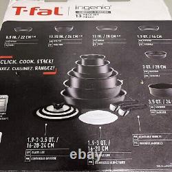 T-fal Ingenio Expertise Nonstick Cookware Set-Fry, Sauce Pan, Pots, 13 piece NEW