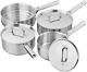Tala Performance 3 Piece Stainless Steel Cookware Set With Free Long Handled Mul