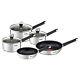 Tefal Emotion Stainless Steel 5 Piece Pan Set, Induction Compatible, New, Boxed