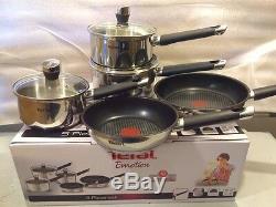 Tefal Emotion Stainless Steel 5 Piece Pan Set, Induction Compatible, NEW, BOXED
