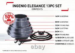 Tefal INGENIO Elegance Non-Stick Cookware Set 13 Pieces, GREY L2319042 NEW