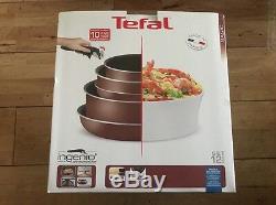Tefal Ingenio Basic Non-Stick Cookware Frypan Saucepan Set -12 Piece Red