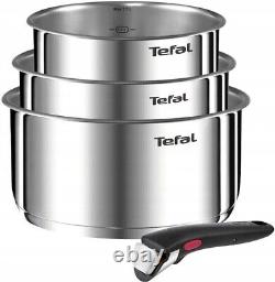 Tefal Ingenio Emotion 10-piece Cookware Set Saucepans, Glass Lids, Plastic Lids