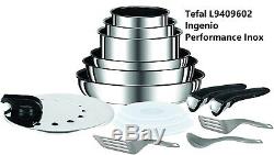 Tefal L9409602 Ingenio Performance Inox 15-piece Stainless Steel Cookware Set