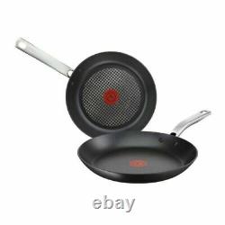 Tefal ProGrade 5 Piece Non Stick Induction Cookware Hard Anodised Pan Set with Lid