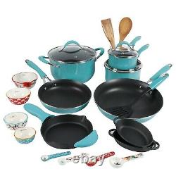 The Pioneer Woman Frontier 24 Piece Cookware Combo Set Pots Pans Stainless NEW