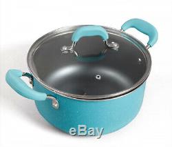 The Pioneer Woman Vintage Speckle 10 Piece Non-Stick Cookware Set Turquoise