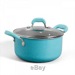 The Pioneer Woman Vintage Speckle 10 Piece Non-Stick Cookware Set Turquoise