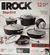 The Rock By Starfrit 12-piece Tempered Glass Lids Cookware Set