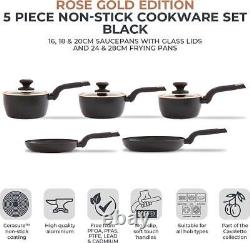 Tower Cavaletto 5 Piece Black Cookware Set