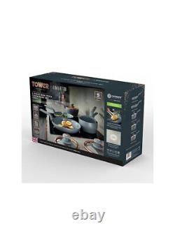 Tower Grey 5-Piece Cookware Set Premium Quality Kitchen Essentials