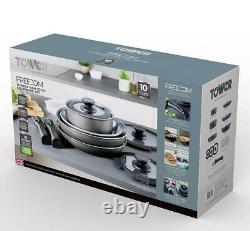 Tower T800200 13 Piece Cookware Set With Ceramic Coating Detachable Handles