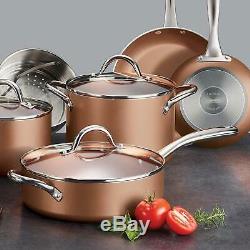 Tramontina 11-Piece Nonstick Cookware Set Copper or Teal! NEW! Free Shipping