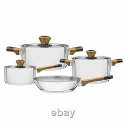 Tramontina 4 Piece Stainless Steel Cookware/Saucepan Pan Set For All Hobs Type