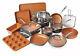 Twenty Piece Non Stick Ceramic Copper Coated Cookware And Bake Ware Kitchen Set