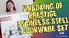 Unboxing Of Prestige Stainless Steel 9 Piece Cookware Set