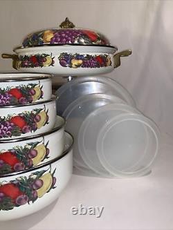 VTG Cornucopia Cookware 12 Piece Set Lot Dutch Oven Casserole Nesting Bowls Lids