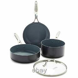 Valencia Pro Hard Anodized Healthy Ceramic 4 Piece Cookware Pots and Pans Set
