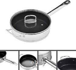 Velaze Cookware Set, Series Mayne, 12-Piece Stainless Steel Pot & Pan Sets
