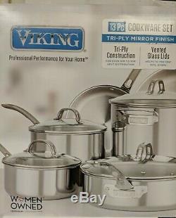 Viking 13-Piece Tri-Ply Cookware Set