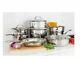 Viking 13 Piece Tri-ply Stainless Steel Cookware Set Glass Lids Mirror Finish
