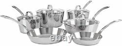 Viking Contemporary 3-Ply 10-Piece Stainless Steel Cookware Set NEW