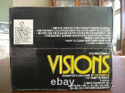 Vintage 1986 Corning Visions Range Top Cookware Amber 6 Piece Set NIB V-300-N