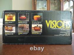 Vintage 1986 Corning Visions Range Top Cookware Amber 6 Piece Set NIB V-300-N