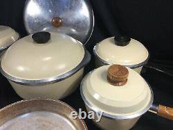 Vintage Club Aluminum Porcelain Tan Almond 14 Piece Set