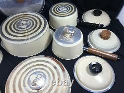 Vintage Club Aluminum Porcelain Tan Almond 14 Piece Set