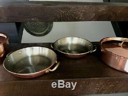 Vintage Copper Chef Cookware Pot and Pan Set 13 Pieces Stock Pot Omelet Pan
