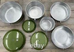 Vintage Green Club 8 Piece Cookware Set With Rudolph Stanish Omelet Pan